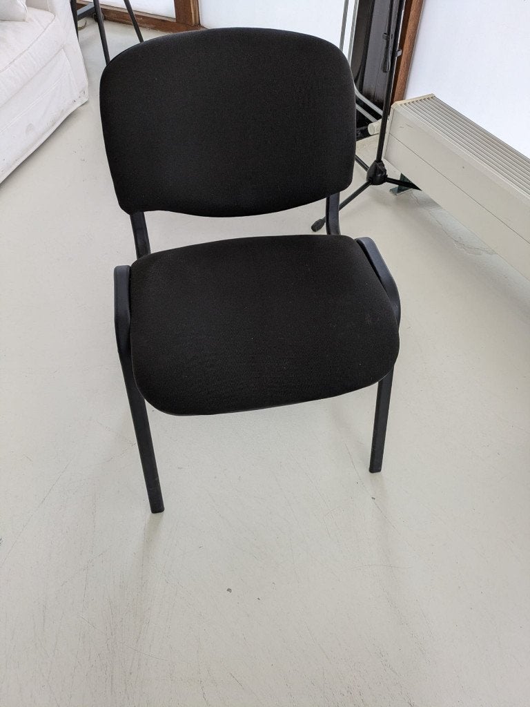 20 stuks Stapelstoel Vergaderstoel zwart stof, Ophalen, Zwart, Modern, Vijf, Zes of meer stoelen