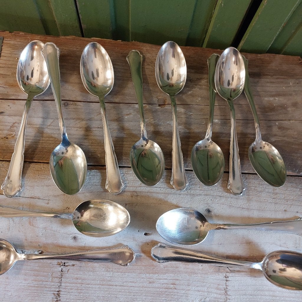 Mooie brocante sierlijke verzilverde dinerlepels WMF, 21 cm, Antiek en Kunst, Ophalen of Verzenden