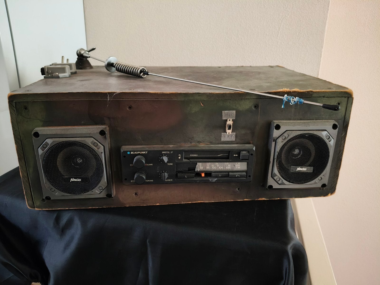 Zelfbouw Radio met Blaupunkt Autoradio en Alecto Speakers, Ophalen, Gebruikt, Overige typen, Met cd-speler