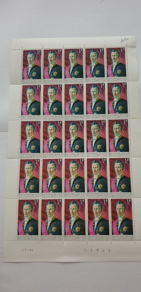 7213 belgie vel van 25 j j Lebeau 1794-1965 herdenking 1965, Verzenden