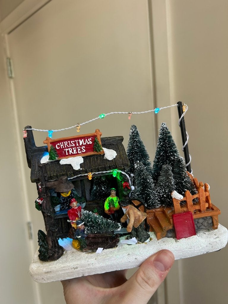 Kerstdecoratie huisjes op batterijen, Ophalen, Zo goed als nieuw