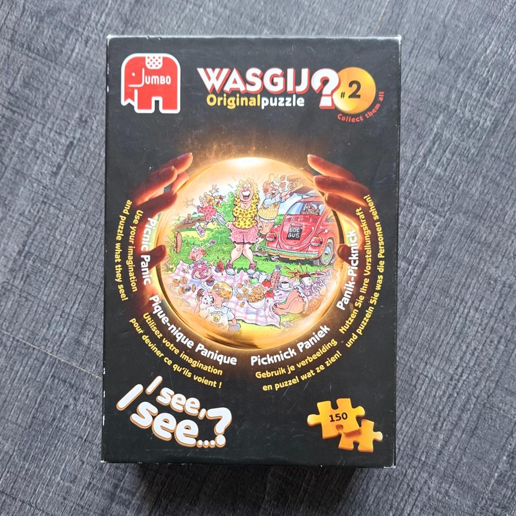 Jumbo Wasgij Original 2: Picknick Paniek 150 stukjes, Hobby en Vrije tijd, Denksport en Puzzels, Ophalen of Verzenden, Minder dan 500 stukjes