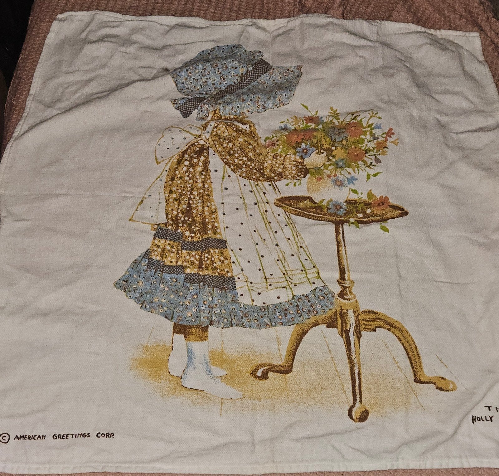 Vintage Theedoek, Gebruikt, Katoen, Meerkleurig, Wasbaar