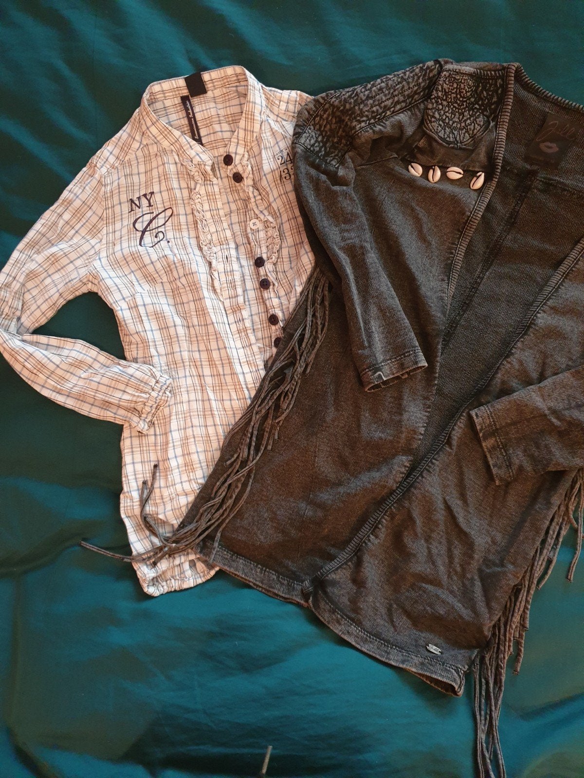 Blouse bloesje 717 sevenoneseven en Jill vest 116 128, Ophalen, Zo goed als nieuw, Meisje, Overhemd of Blouse