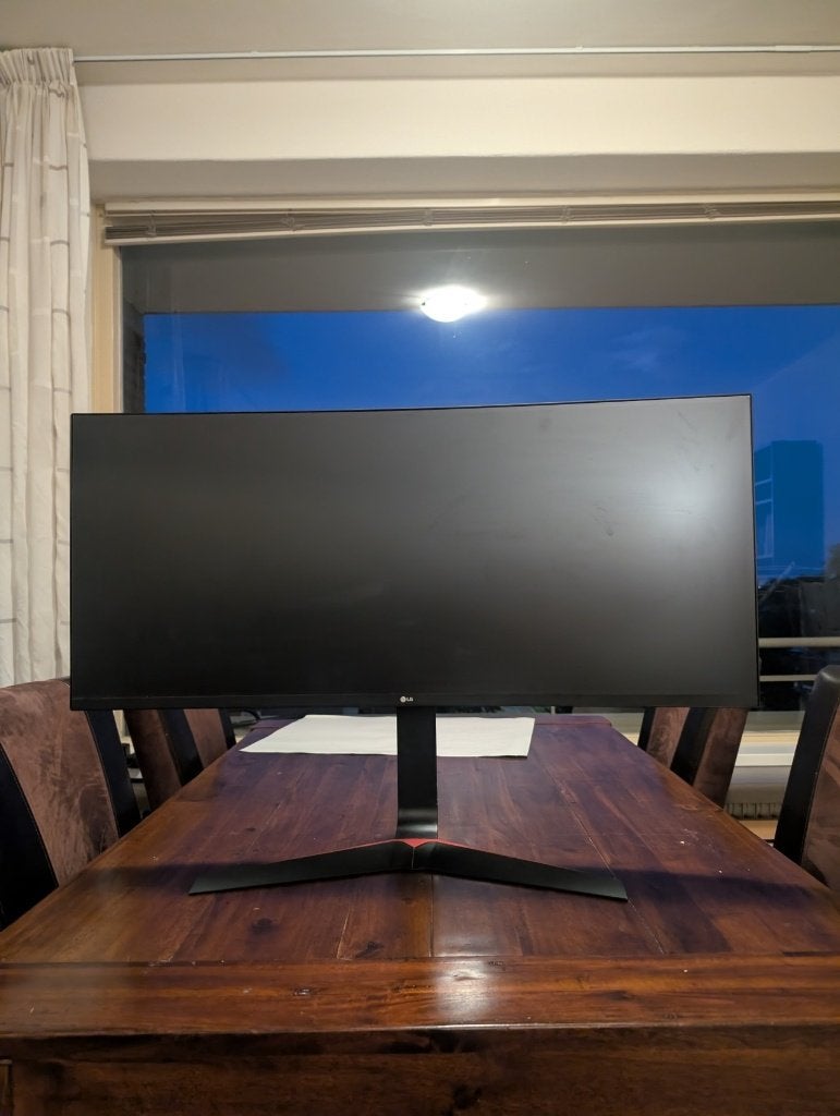 LG 34GL750 monitor ultrawide, 101 t/m 150 Hz, Hoofdtelefoonaansluiting, Zo goed als nieuw, HDMI