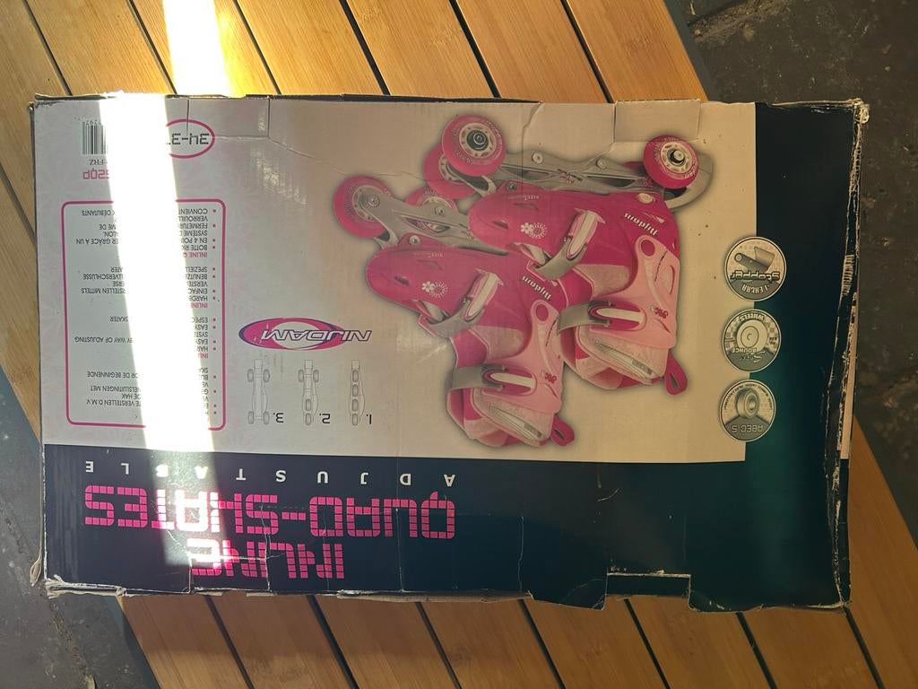 Roze skates/skeelers maat 34/37 zgan, Ophalen, Verstelbaar, Zo goed als nieuw, Kinderen