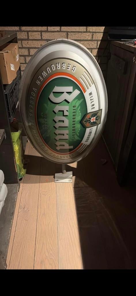Brandbier gevel lamp - Brouwerij Brand reclamebord, Verzamelen, Biermerken, Ophalen of Verzenden, Gebruikt
