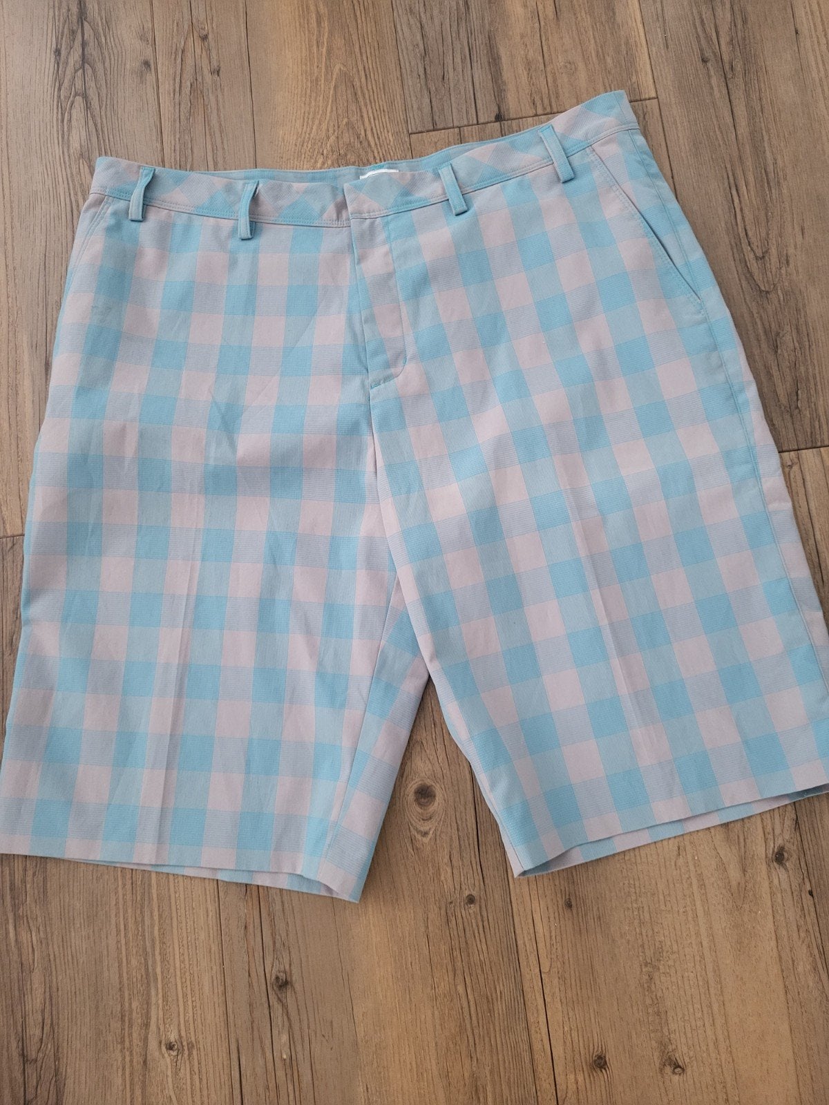 Adidas Geruite Golf Shorts - Maat 38, Blauw, Overige maten, Ophalen of Verzenden, Zo goed als nieuw