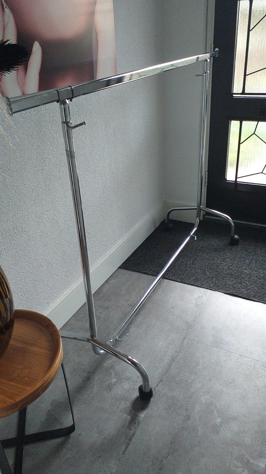 Mobiel kledingrek - Verrijdbaar en verstelbaar, Ophalen, Met wielen, Zo goed als nieuw