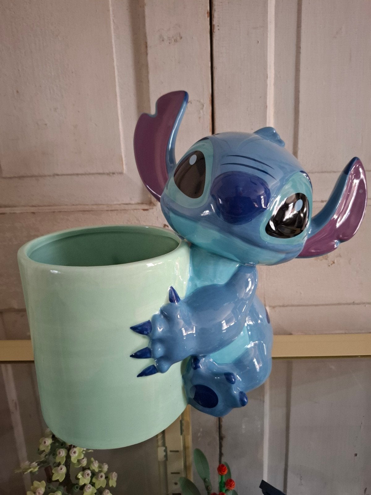 Disney 3D Stitch bloempot/ - Zo goed als nieuw, Ophalen, Overige figuren, Zo goed als nieuw, Beeldje of Figuurtje