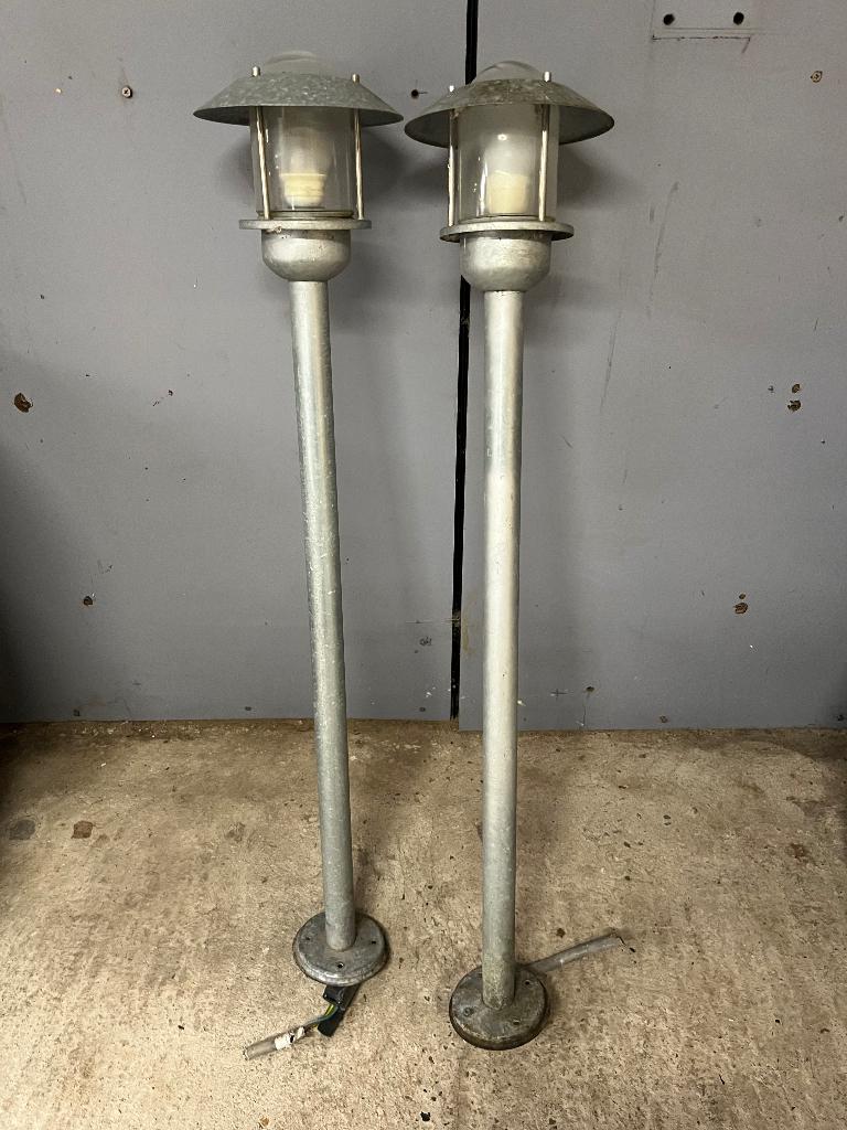 2 buitenlampen ikea upplid, Tuin en Terras, Ophalen, Gebruikt, Wandlamp, Aluminium