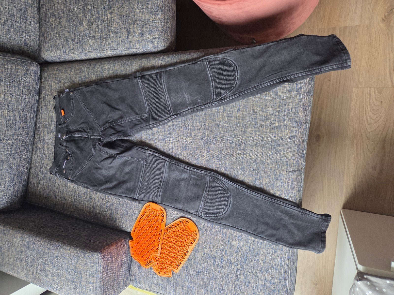 Dames motorlegging maat 28 - Weinig gedragen, Ophalen, Broek | textiel, Richa, Dames
