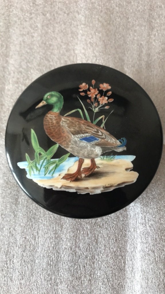 Deksel doosje zwart eend Villeroy & Boch black forest, Ophalen of Verzenden