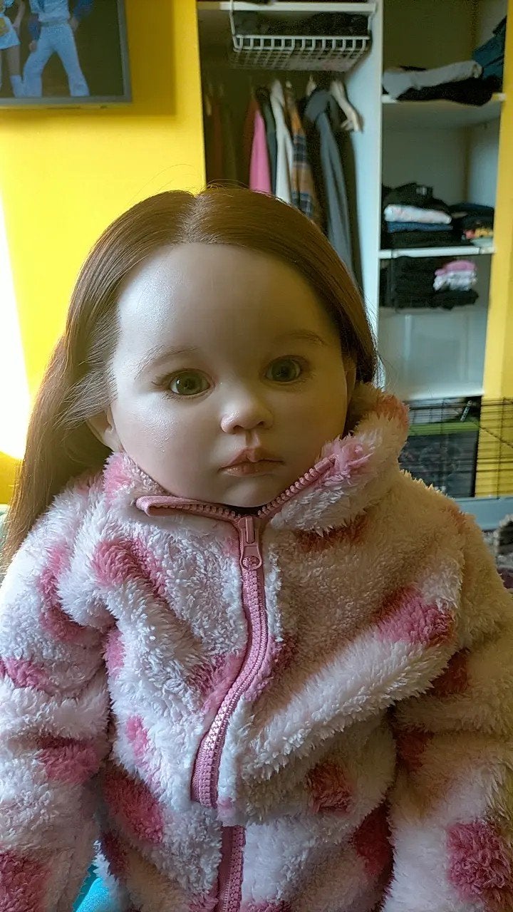 Reborn Julieta te koop - 74 cm, Ophalen of Verzenden, Zo goed als nieuw, Babypop