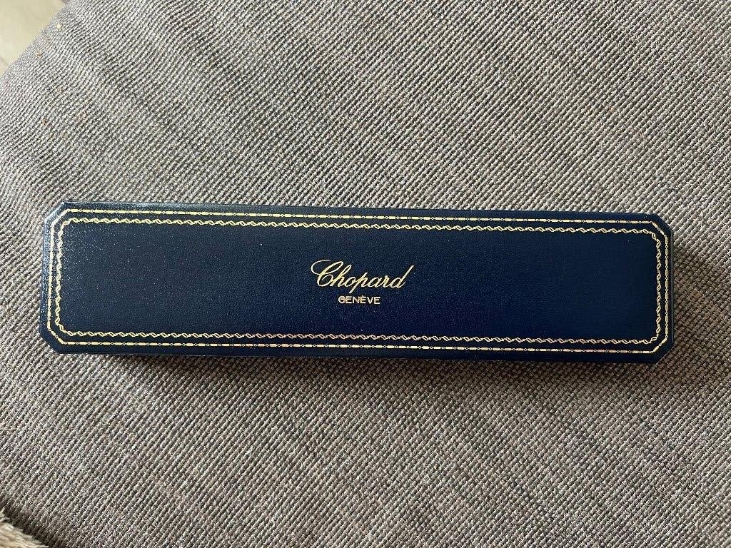 Chopard blue leather display jewelry watch gift box, Ophalen of Verzenden, Nieuw, Blauw, Leer