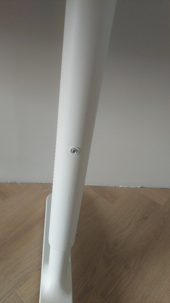 Witte verstelbaar Bekant bureau 160 x 80, Ophalen, 160 cm, Metaal, Zo goed als nieuw