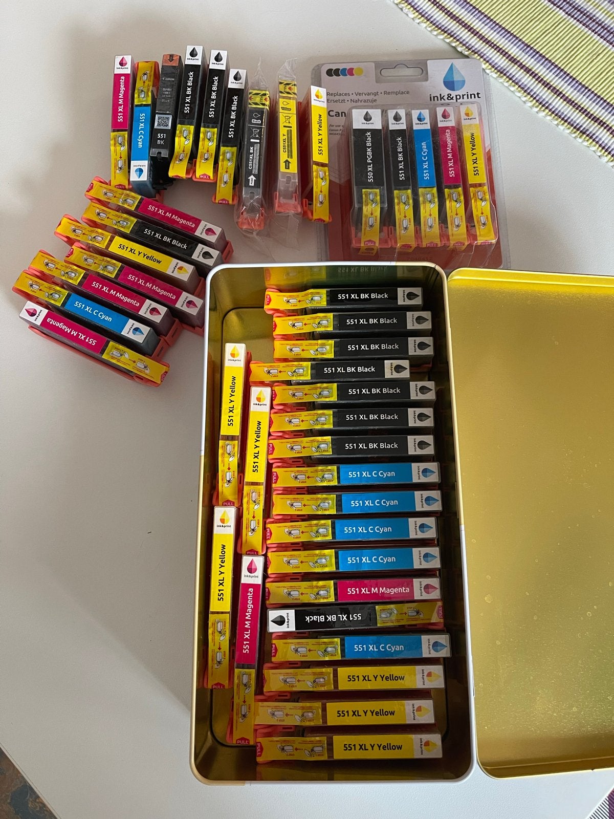 42 printer cartridges (551 XL / 550 XL) - Diverse kleuren, Ophalen of Verzenden, Nieuw, Cartridge