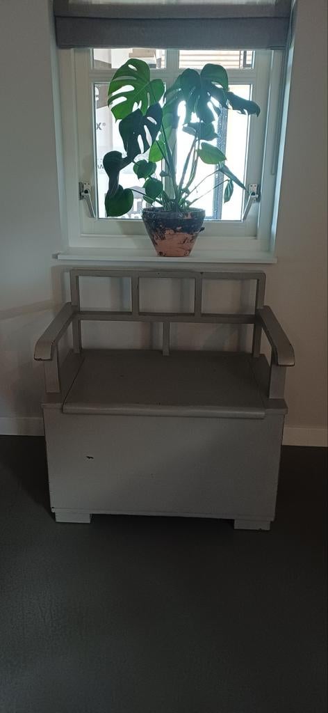 Zware diepe klepbank, taupe, Ophalen