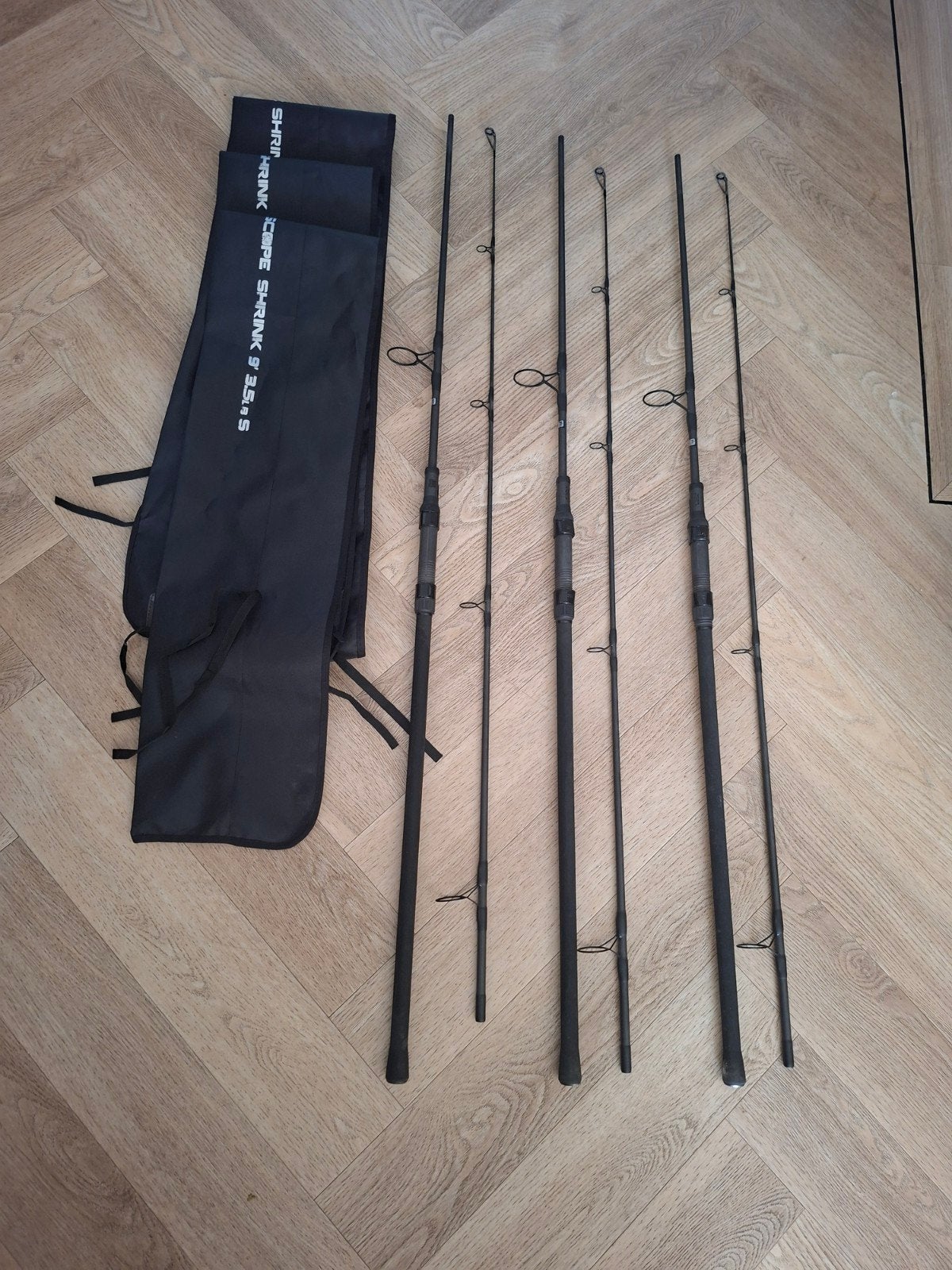 Nash 3x Scope Shrink 9ft 3,5 lb  Als Nieuw, Watersport en Boten, Hengelsport | Karpervissen, Ophalen of Verzenden, Zo goed als nieuw