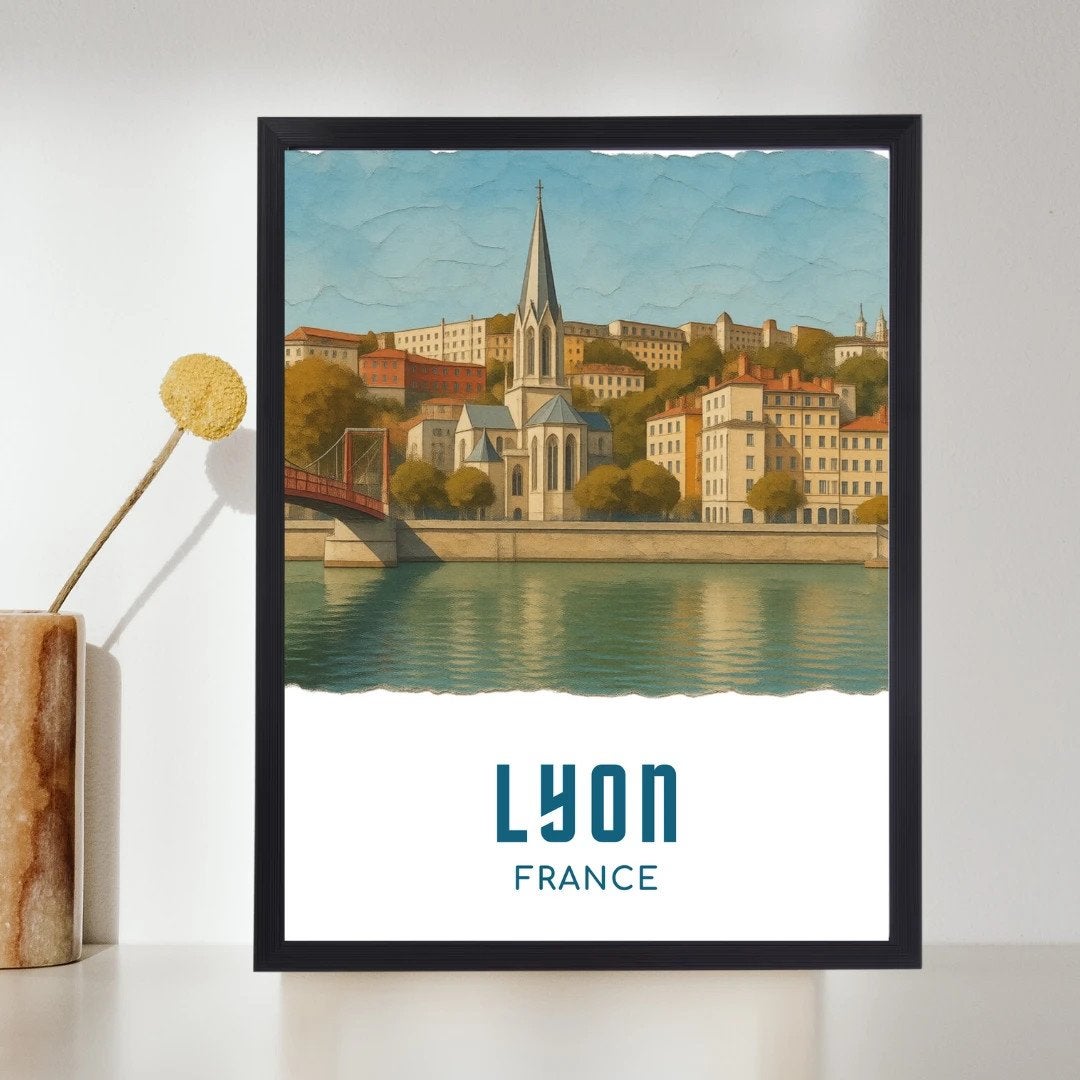 lyon a4 poster Frankrijk, Ophalen of Verzenden