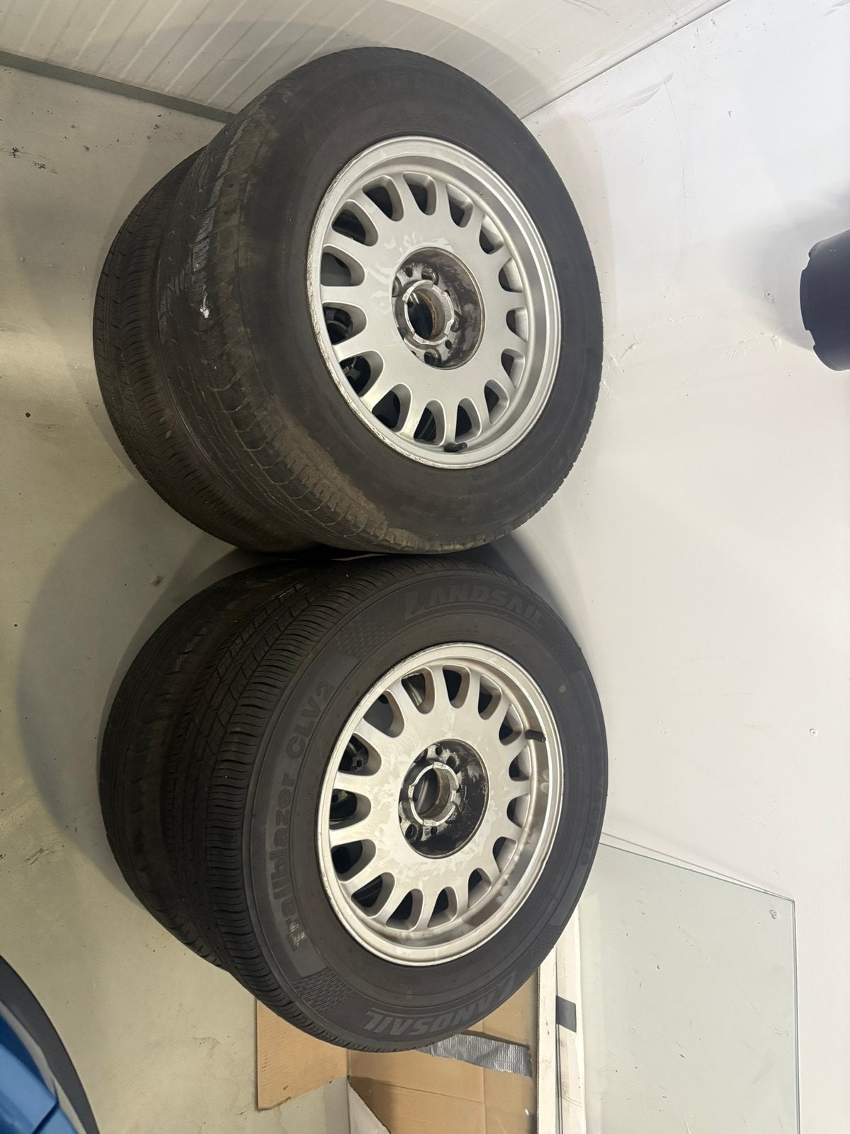BMW e38 velgen met banden., Auto-onderdelen, Ophalen, 215 mm, Banden en Velgen, 17 inch