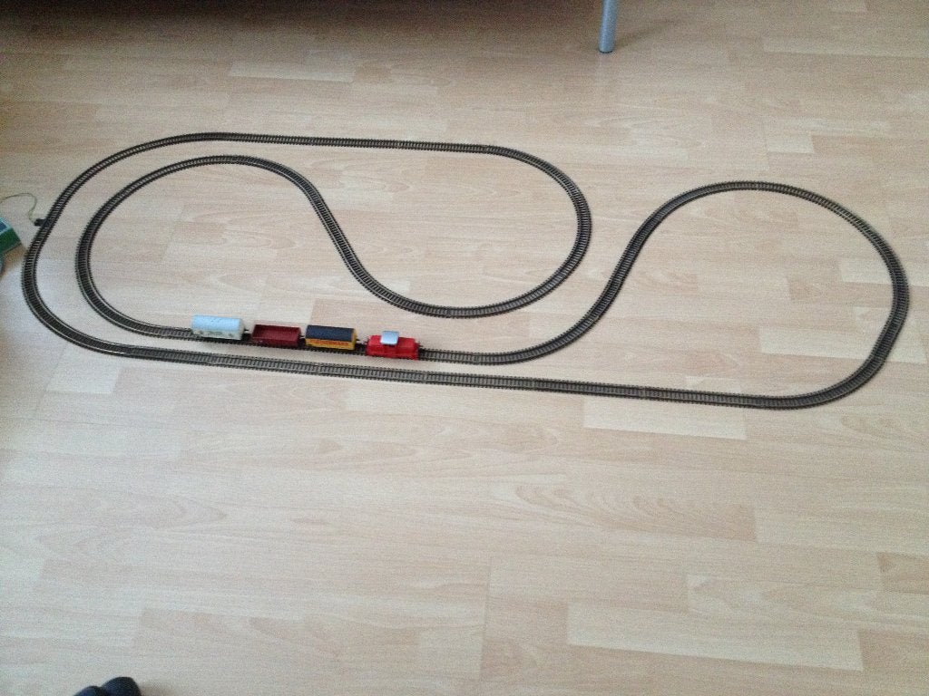 Fleischmann H0 treinbaan "3 dubbel startset met treinset", Gelijkstroom, Fleischmann, Ophalen of Verzenden, Gebruikt