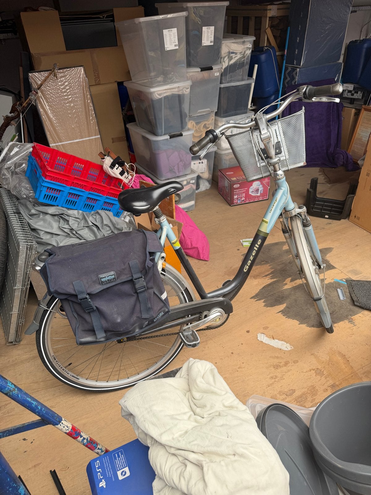 Gazelle Orange Damesfiets met Mand en Fietstassen, Ophalen, 56 cm of meer, Gazelle, Trommelrem