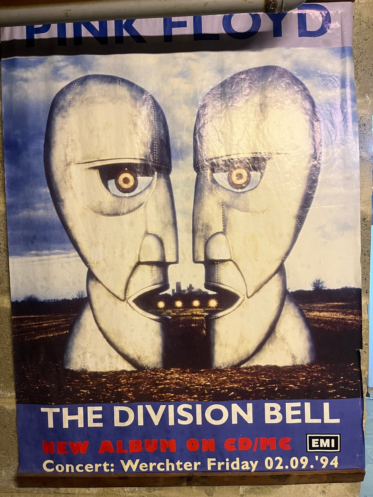 Vintage poster Pink Floyd 1994, Ophalen, Zo goed als nieuw, A1 t/m A3