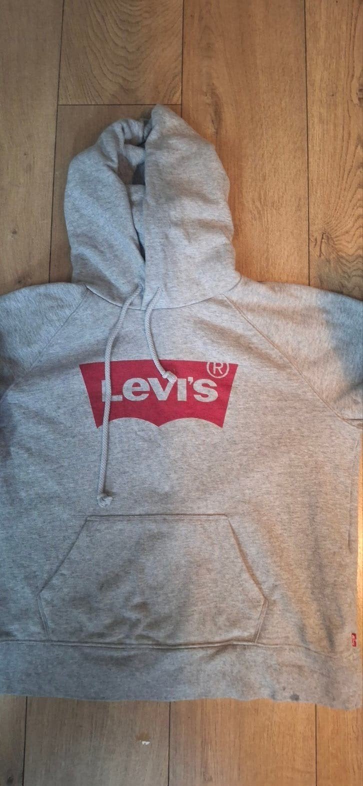 levi's hoody mt m, Ophalen of Verzenden, Zo goed als nieuw, Maat 38/40 (M), Grijs