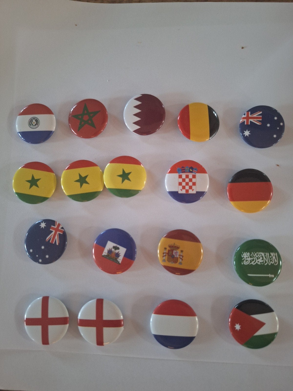 WK Badges Ruilen Portugal, Congo, Zweden, Tsjechië en Bosnië, Ophalen, Gebruikt
