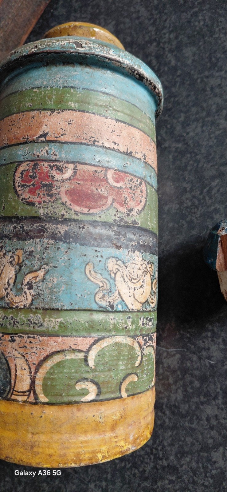 tibettaanse kruik,hout,beschilderd,ANTIEK, Antiek en Kunst, Verzenden