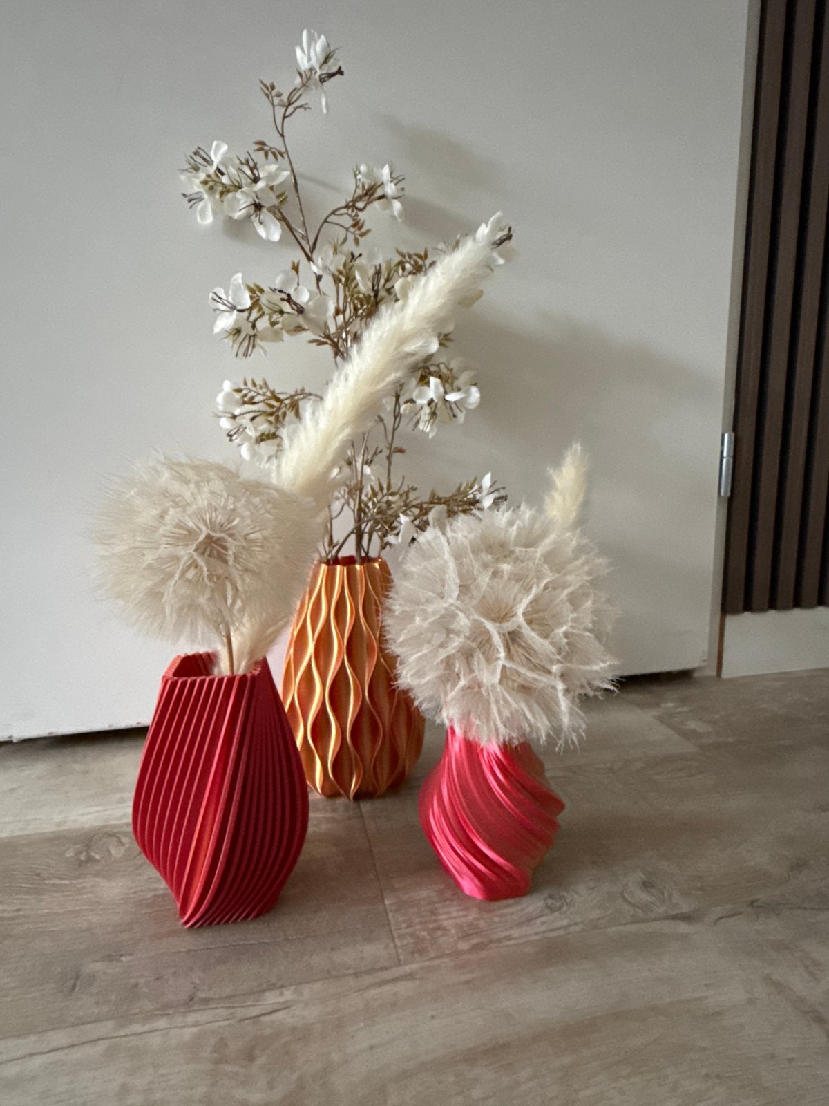 Set van 3D geprinte vazen - Eye-catcher voor je interieur, Ophalen, Kunststof, Meerkleurig, 3D-geprint