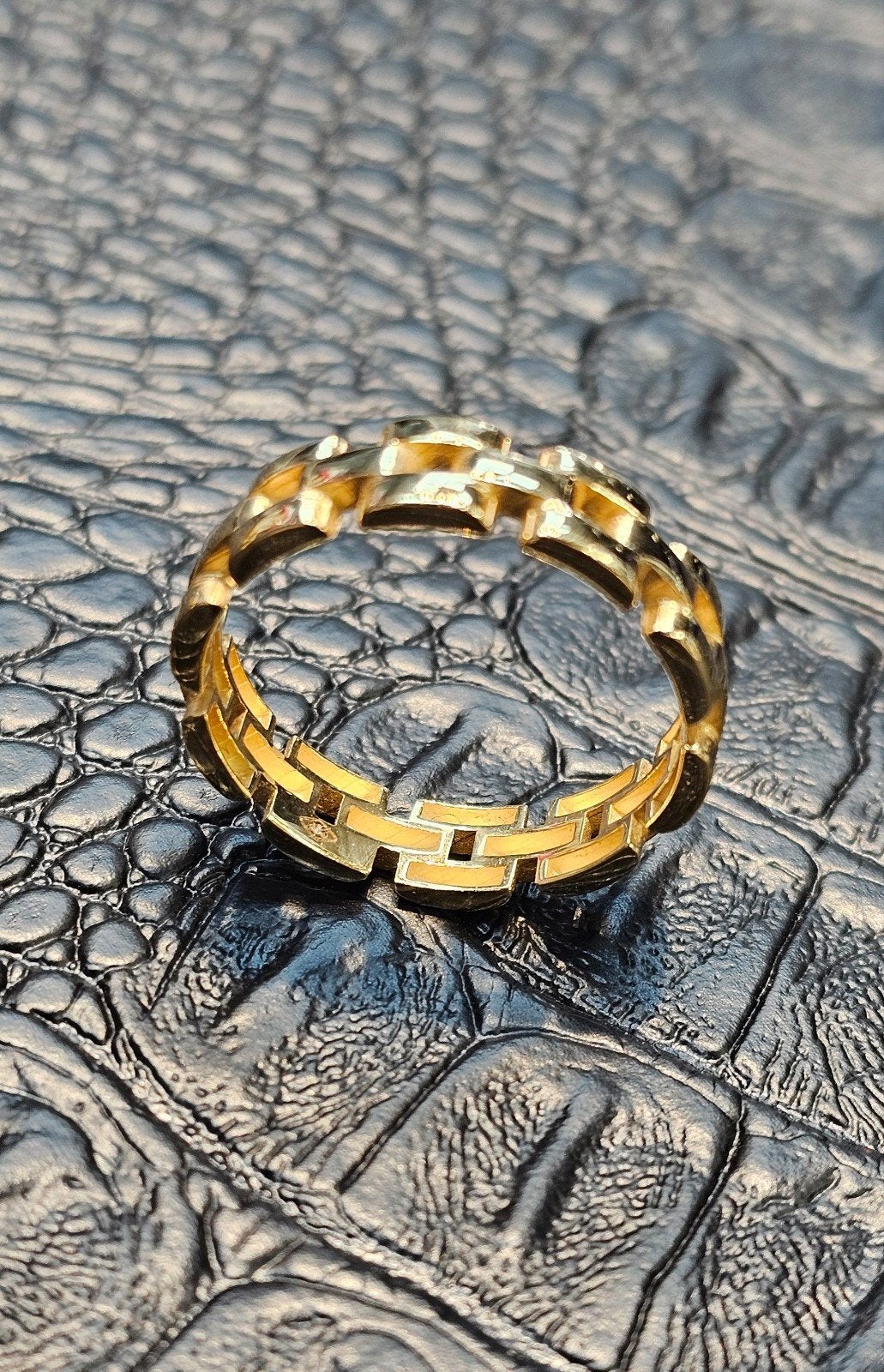 Prachtige 14k gouden schakelring, Ophalen of Verzenden, Nieuw, Goud, Goud