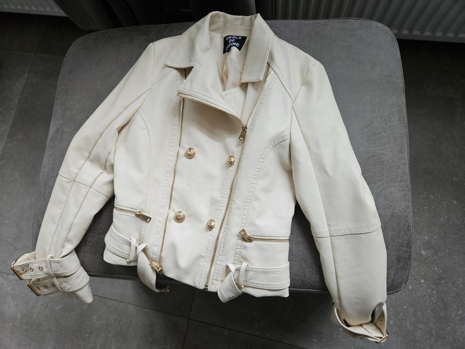 stoer jasje drole de copine maat m, Ophalen of Verzenden, Zo goed als nieuw, Maat 36 (S), Beige