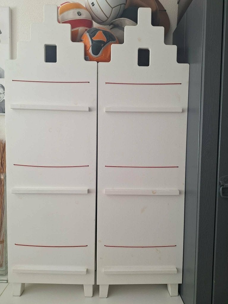 Woood Amsterdamse grachtenpand boekenkastjes/opbergkastjes, Ophalen, Zo goed als nieuw