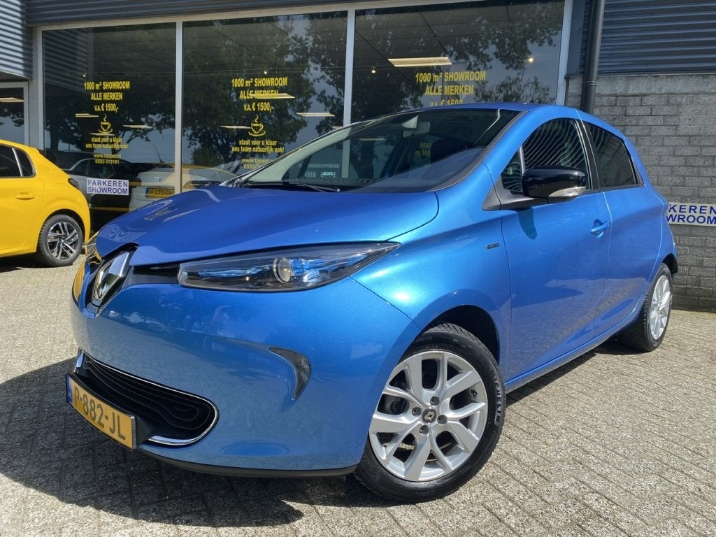 Renault ZOE R110 Limited 40 koop accu Stoelverwarming/Camera, Auto's, 0 cilinders, Gebruikt, 300 km, Blauw