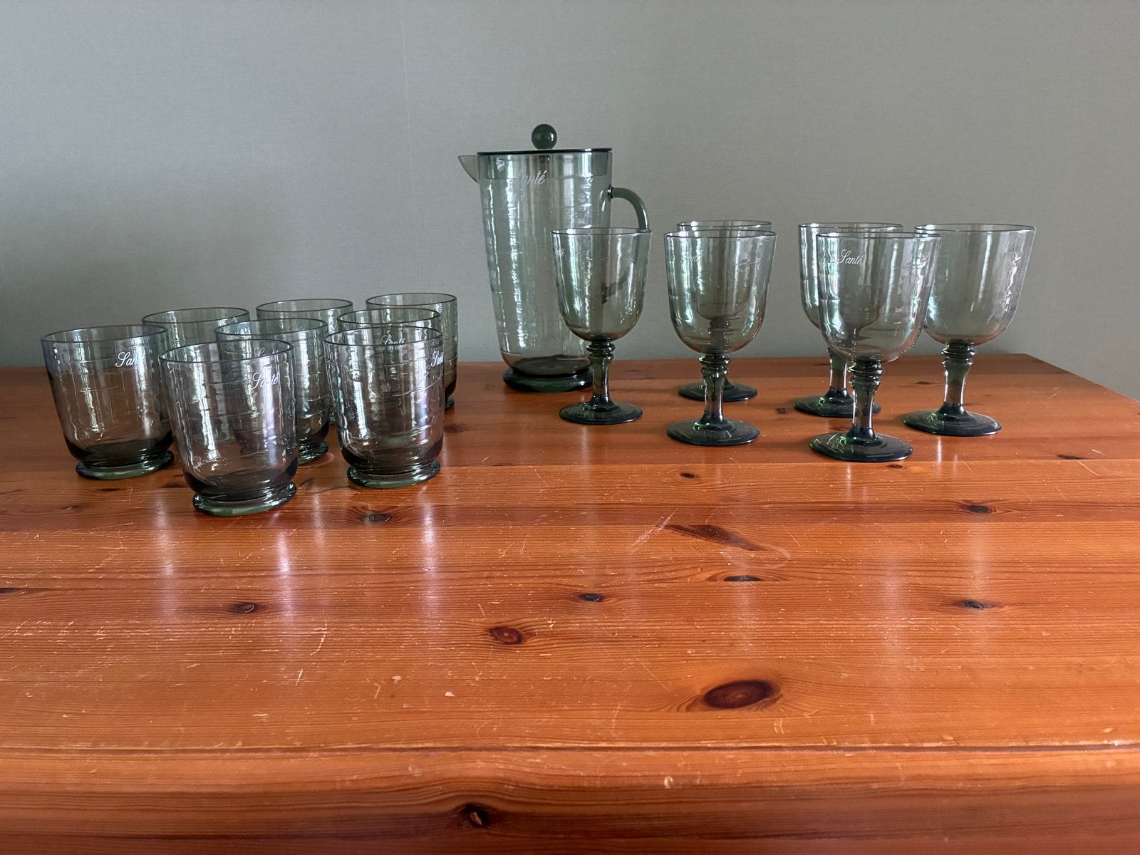 Riviera Maison waterglazen en wijnglazen van kunststof, Glas of Glazen, Kunststof, Overige merken, Ophalen of Verzenden
