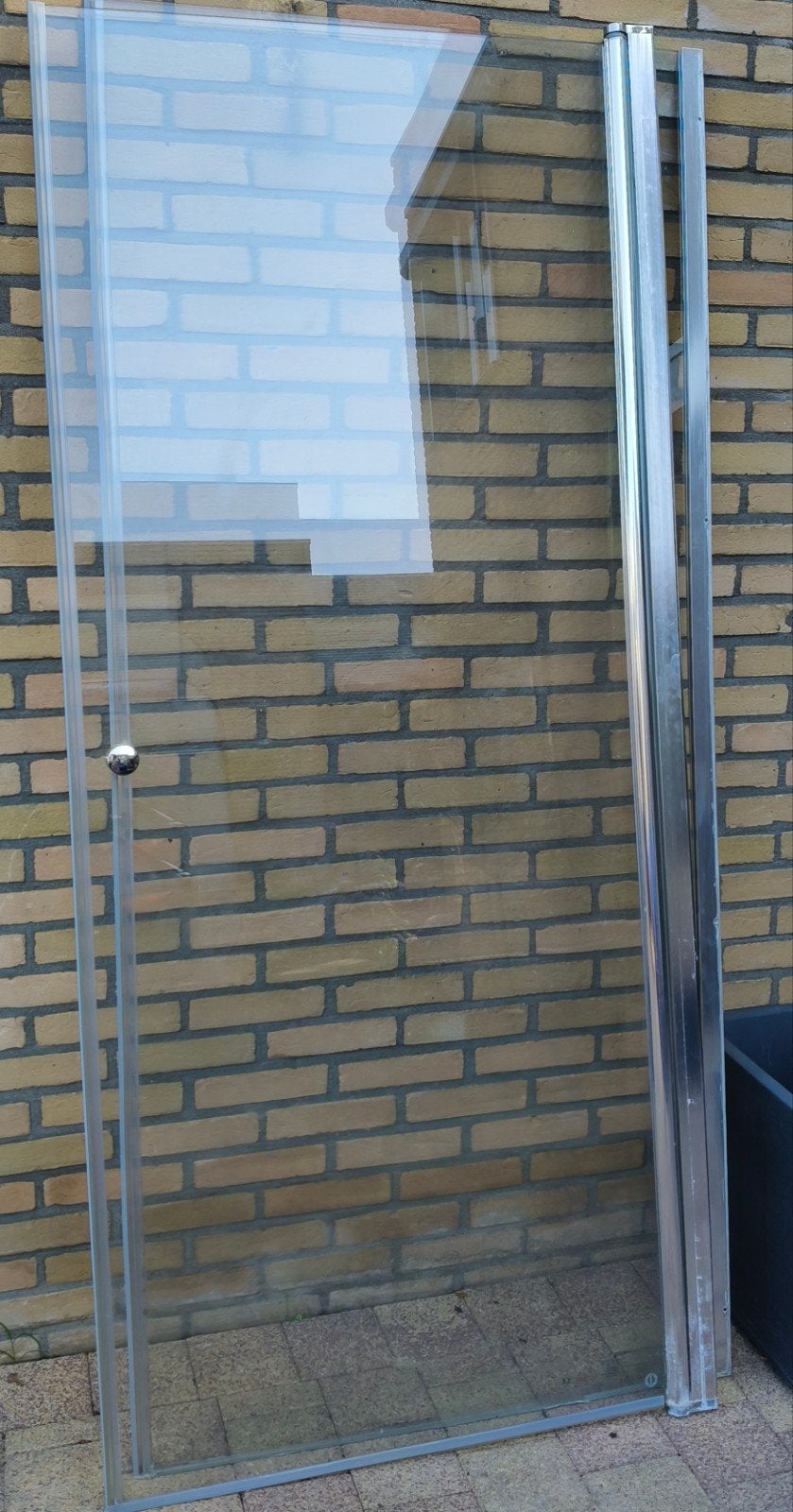 Douchedeur en wand, Ophalen, Gebruikt, Glas, Douche
