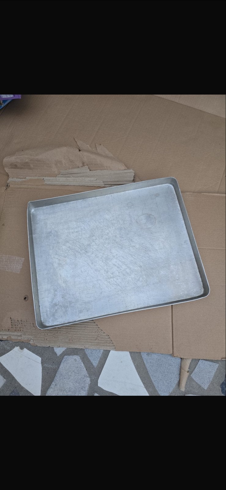 Grote Baklava Schaal - Aluminium Bakplaat, Huis en Inrichting, Ophalen, Gebruikt, Schaal, Metaal
