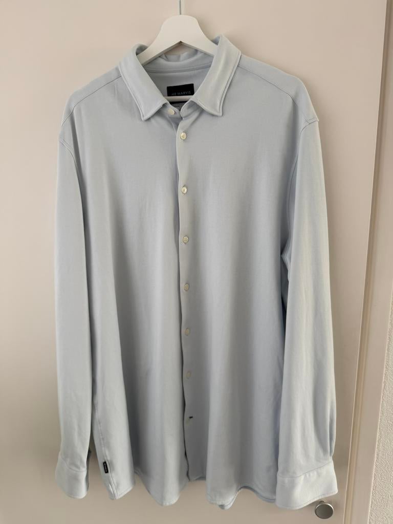 Mr marvis overhemd 'the easy shirt' avenue maat xxxl 3xl, Ophalen of Verzenden, Zo goed als nieuw, Blauw, Overige halswijdtes