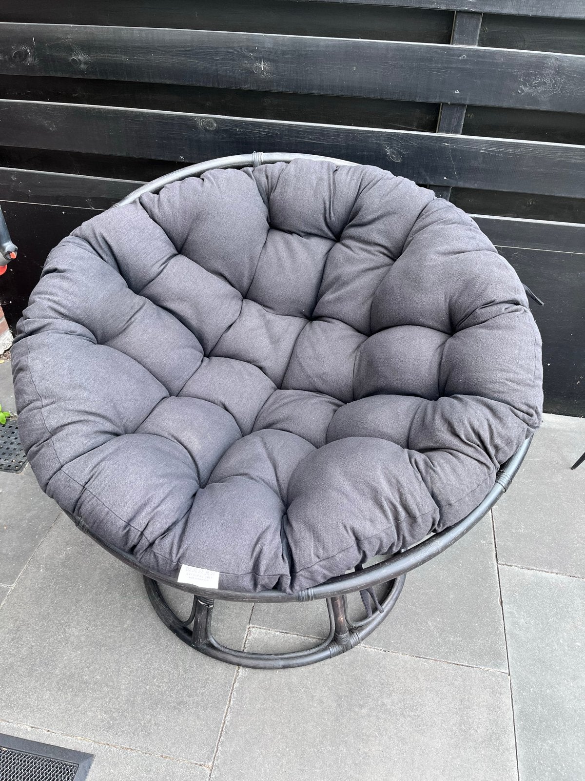 Zo goed als nieuwe Papasan loungestoel met kussen, Ophalen, Zo goed als nieuw, Rotan