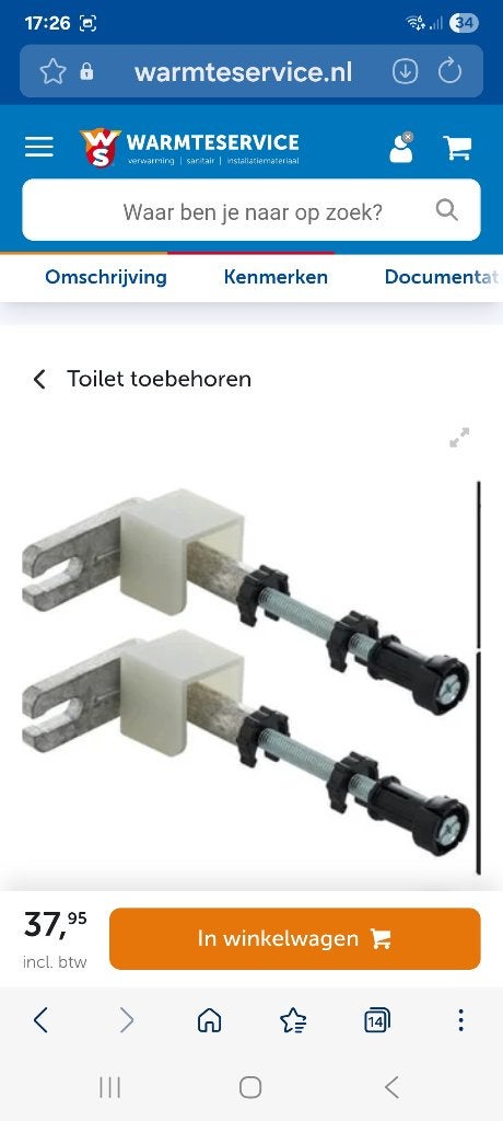 Geberit duofix montageset, nieuw, Ophalen, Nieuw, Toilet