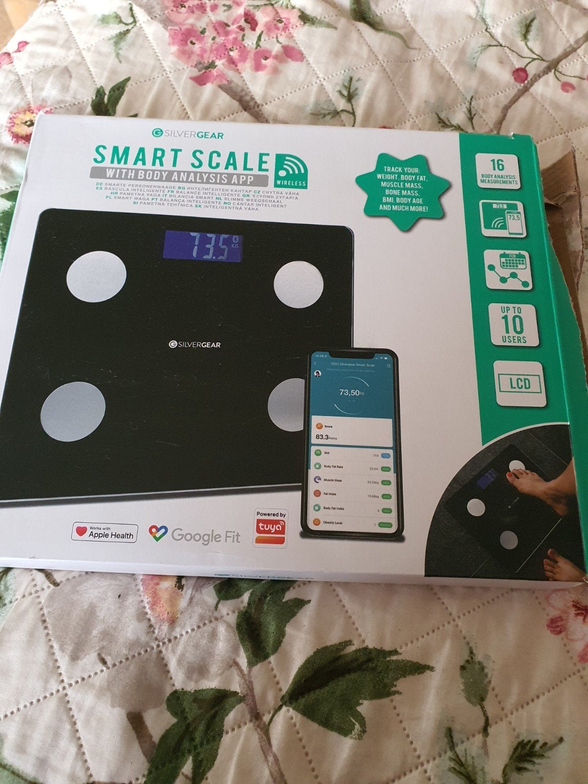 Silvergear Smart Weegschaal met Lichaamsanalyse App, Nieuw, 100 kg of meer, Ophalen of Verzenden, Digitaal