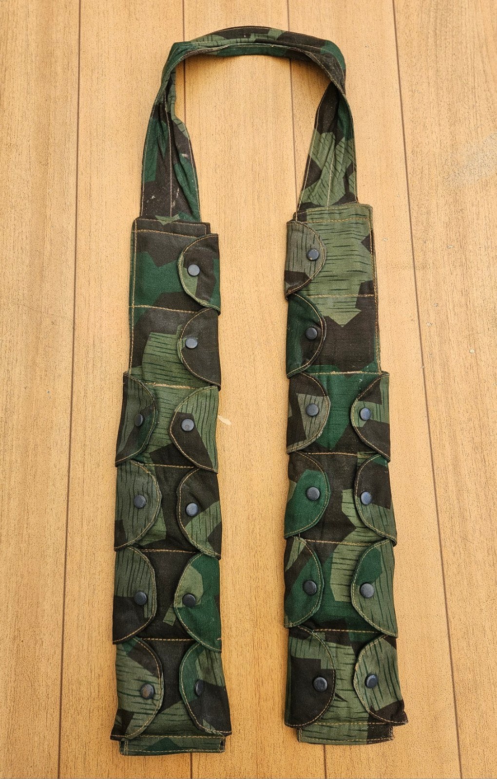 Originele Fallschirmjäger K98 splittertarn bandolier, mint!, Ophalen of Verzenden, Luchtmacht, Duitsland, Kleding of Schoenen