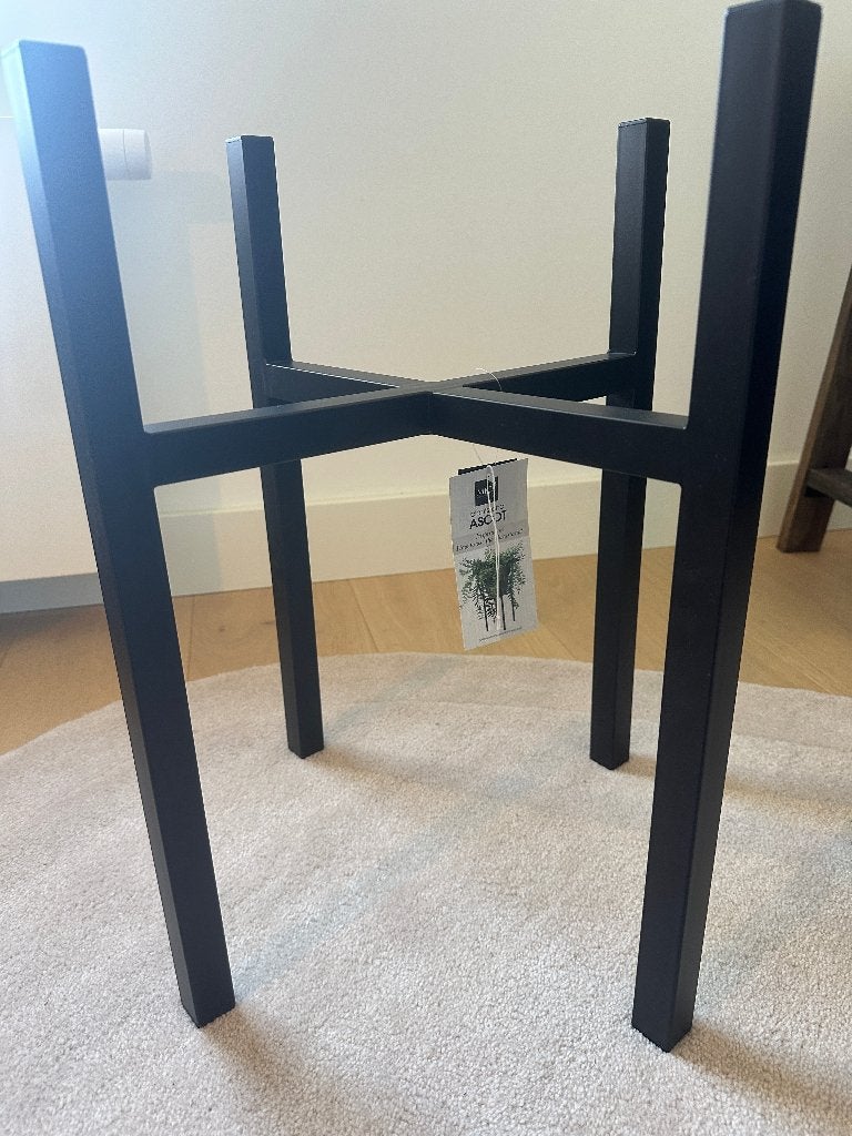 Plantenstandaard zwart metaal Mica Ascot XL, Ophalen, Zo goed als nieuw, Metaal
