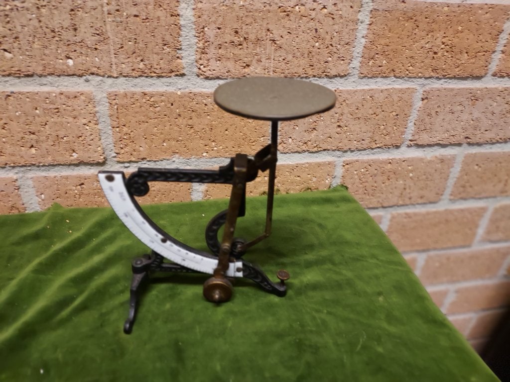 Antieke gietijzeren briefweegschaal., Antiek en Kunst, Verzenden