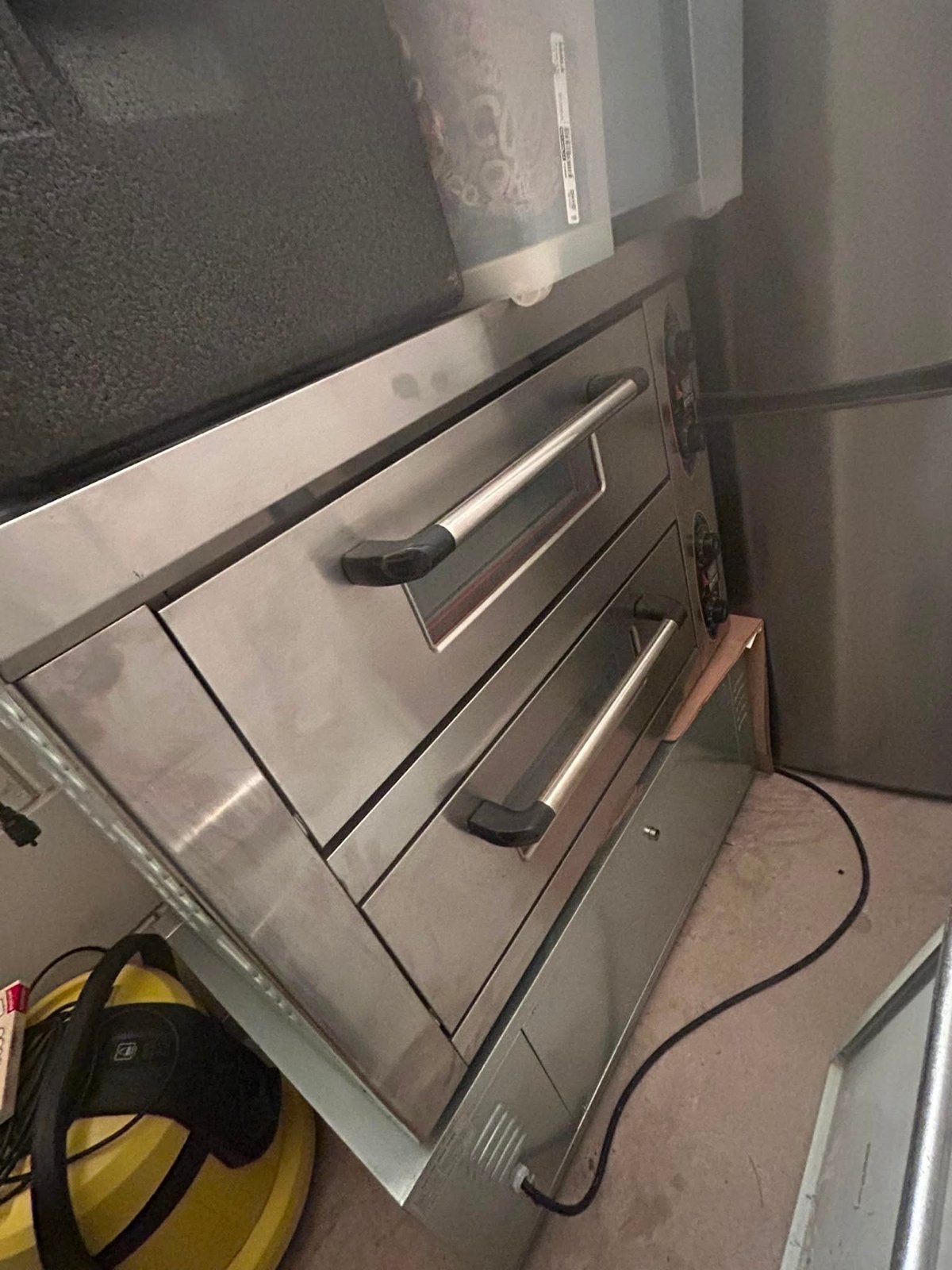 Professionele dubbele pizzaoven RVS, Witgoed en Apparatuur, Ovens, Overige merken, Hete lucht, 60 cm of meer, Pizzaoven