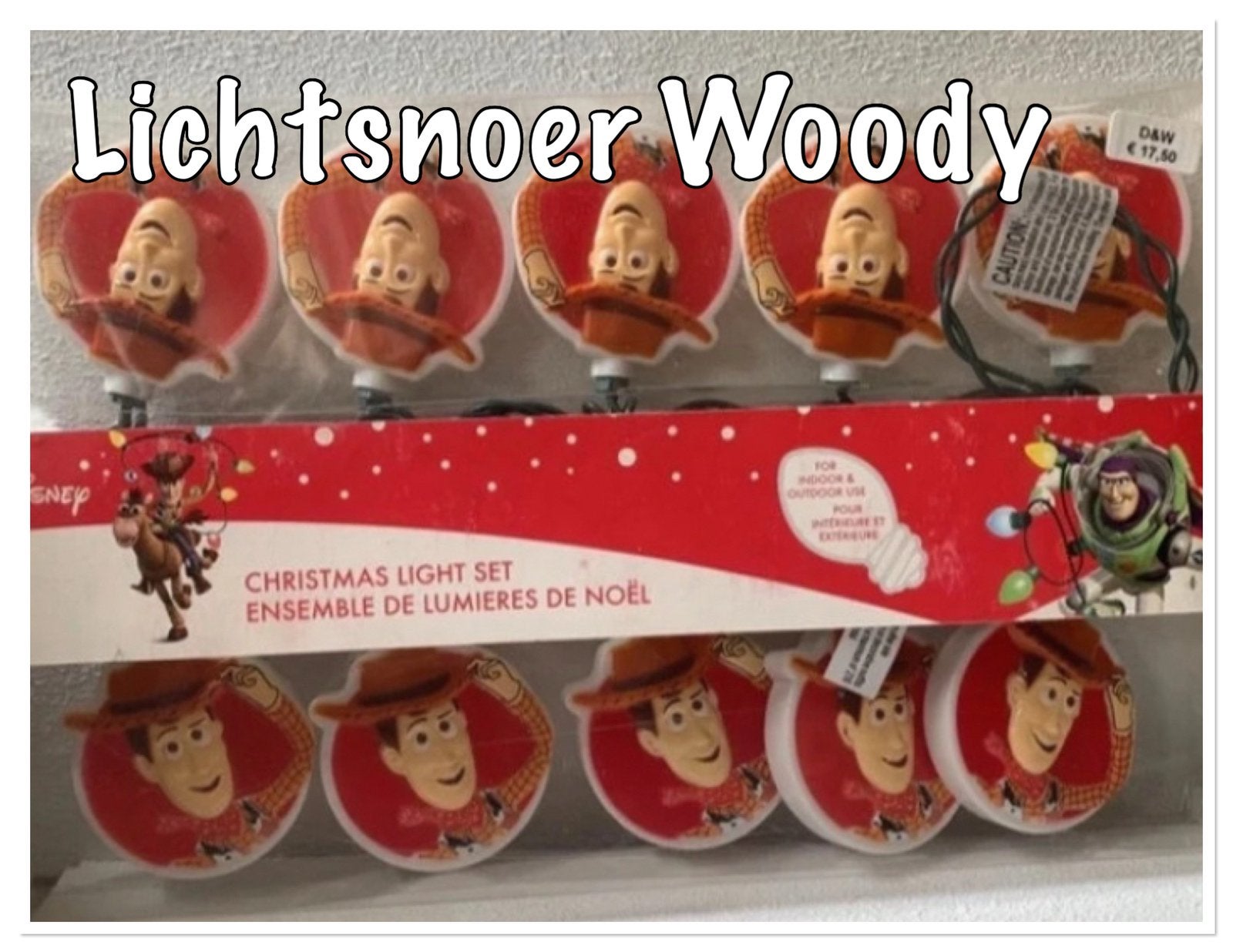 Lichtsnoer Woody uit Toy Story, Ophalen of Verzenden, Nieuw, Wanddecoratie