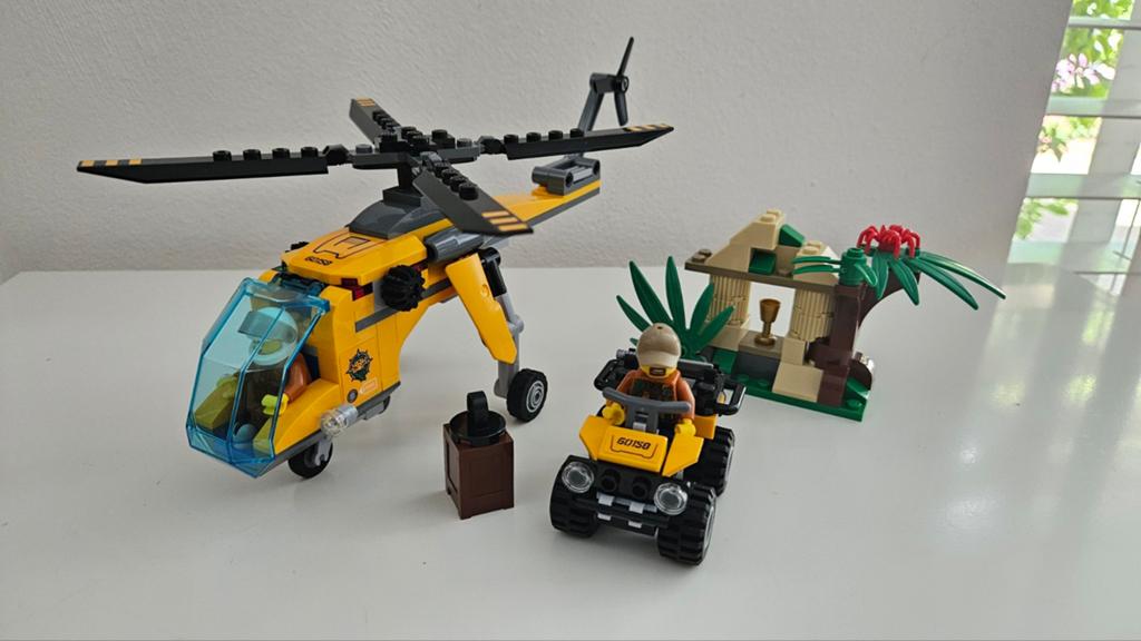 Lego City 60158 Jungle Helikopter en ATV, Kinderen en Baby's, Speelgoed | Duplo en Lego, Gebruikt, Lego, Complete set, Compleet
