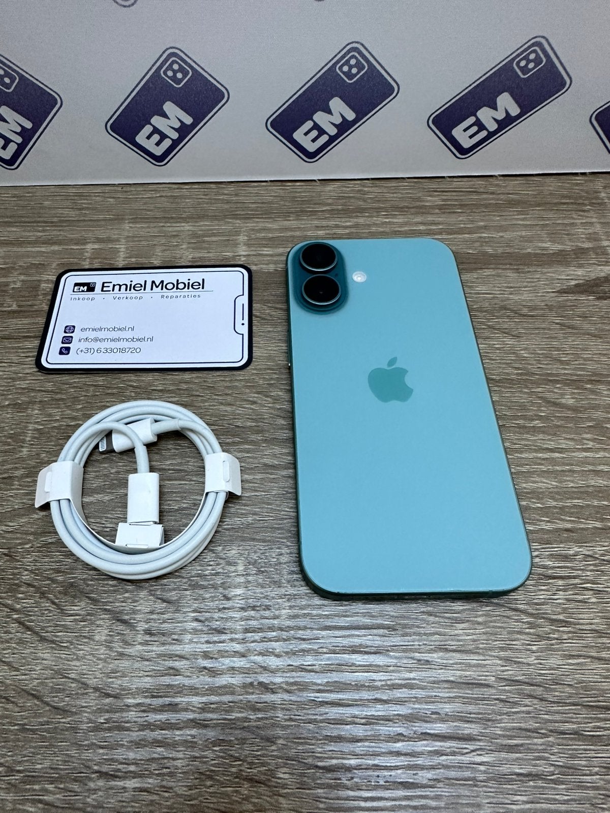 iPhone 16 - 128GB / batterij 100% / garantie, 128 GB, Blauw, IPhone 16, Ophalen of Verzenden